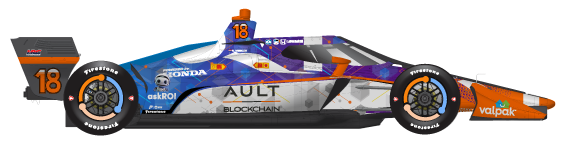 Driver of the #18 Rinus VeeKay's Car Livery