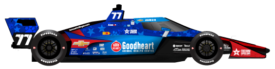 Driver of the #77 Sting Ray Robb's Car Livery