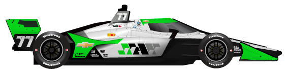 Driver of the #77 Sting Ray Robb's Car Livery