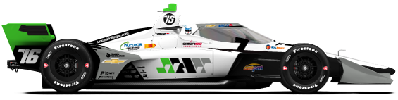 Driver of the #76 Rinus VeeKay's Car Livery