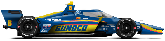 Driver of the #8 Kyffin Simpson's Car Livery