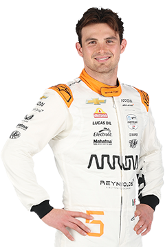 Bust of Pato O'Ward, driver of the #5