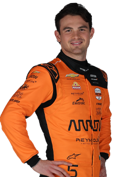 Bust of Pato O'Ward, driver of the #5