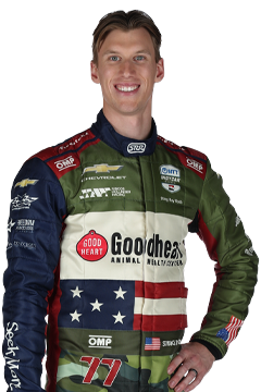 Bust of Sting Ray Robb, driver of the #77