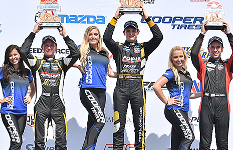 Pato O'Ward, Aaron Telitz, and Jake Eidson