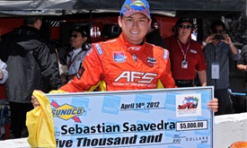 Thumbnail for Saavedra claims Sunoco Pole Award for Long Beach race