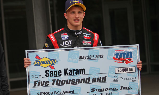 thumbnail for Karam claims pole start for Firestone Freedom 100