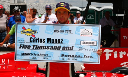 thumbnail for Munoz earns fifth Sunoco Pole Award of season