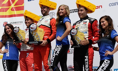 thumbnail for Serralles wins first race in second oval event