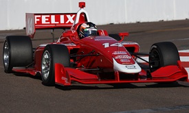 Thumbnail for Rosenqvist impresses in first Indy Lights practices
