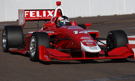 thumbnail for Rosenqvist impresses in first Indy Lights practices