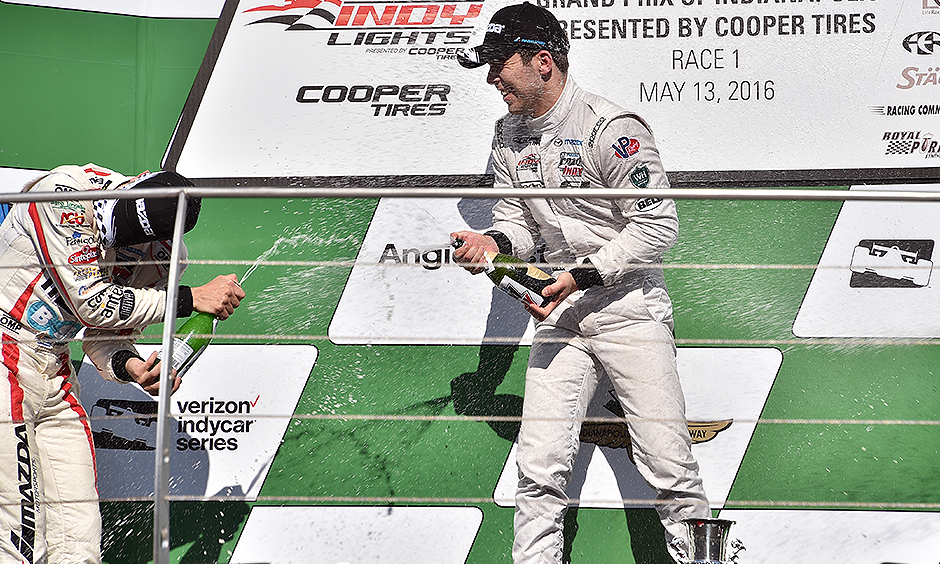 thumbnail for Jones holds on for Indy Lights win in hectic finish