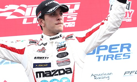 thumbnail for Urrutia overcomes changing conditions to win Indy Lights finale at Road America