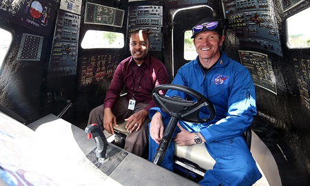 thumbnail for NASA vehicle may not be fast, but Dixon, Norman enjoy going for spin