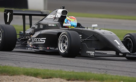 thumbnail for New Pro Mazda chassis makes sparkling debut at Indy test