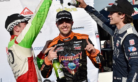 thumbnail for Norman breaks through for first Indy Lights victory