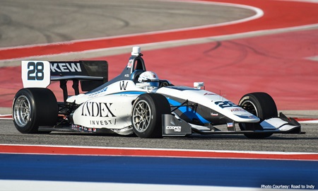 thumbnail for Askew blazes to pole position for first COTA race