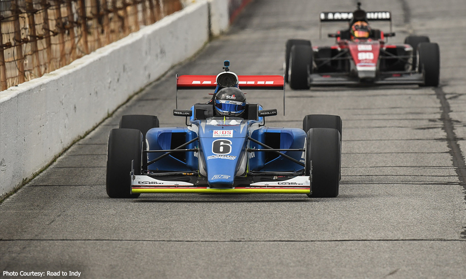 thumbnail for Oval clinic helps Road to Indy drivers go around in circles