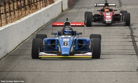 Thumbnail for Oval clinic helps Road to Indy drivers go around in circles