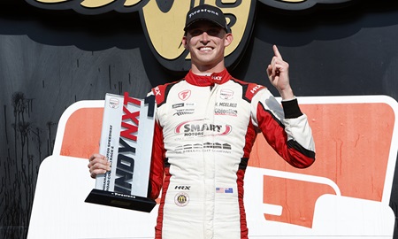 thumbnail for McElrea Holds Off Teammate Roe for First Win of Season