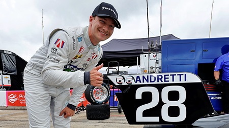 thumbnail for Dennis Hauger Manages Mixed Conditions Best To Win Pole at Barber