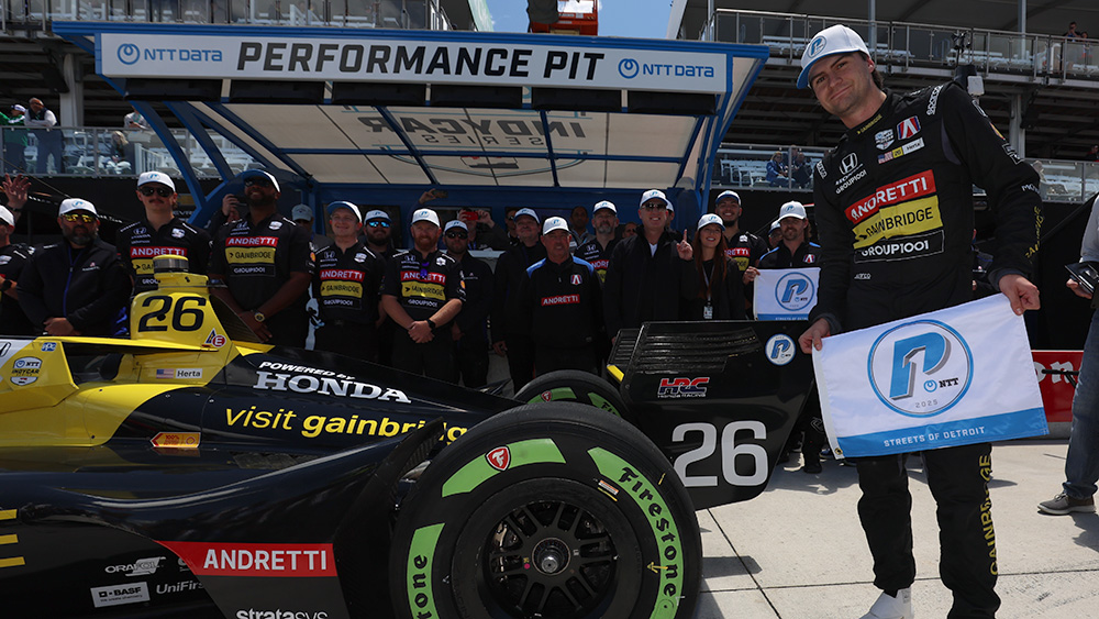 thumbnail for Colton Herta Keeps Andretti Global Rolling with Motor City Pole
