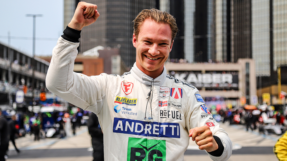 Thumbnail for Dennis Hauger Runs from Chaos To Win in Detroit, Pad Points Lead