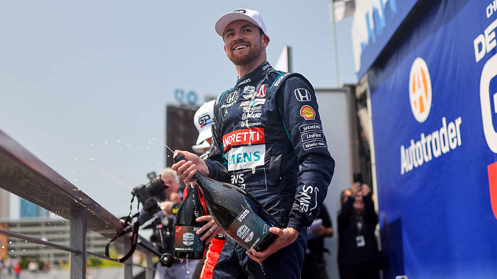 thumbnail for Kyle Kirkwood Wings It with Front-End Damage, Wins in Detroit