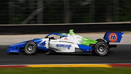thumbnail for Caio Collet Fends Off Dennis Hauger in Second Road America Practice