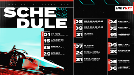 thumbnail for INDYCAR Announces 17-Race 2026 INDY NXT by Firestone Schedule