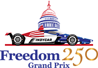 Logo for the 2026 Freedom 250 Grand Prix of Washington, D.C.