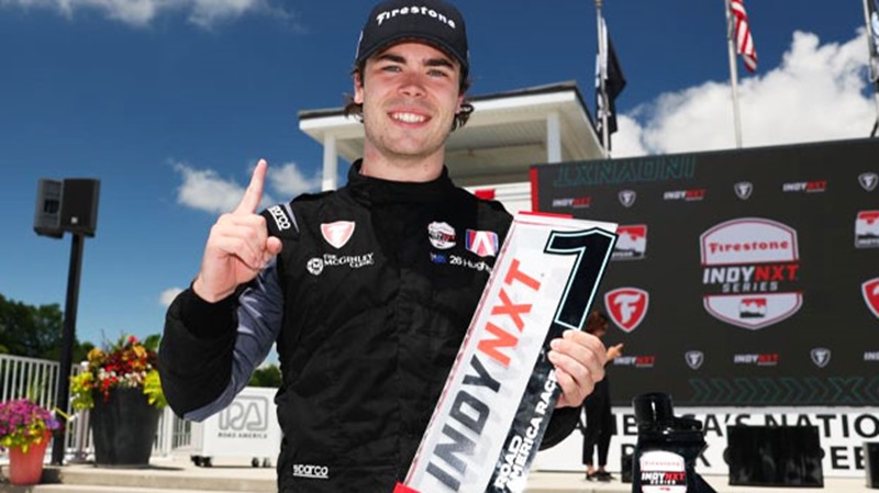 Lochie Hughes wins Race 1 of the 2026 INDY NXT by Firestone Grand Prix at Road America