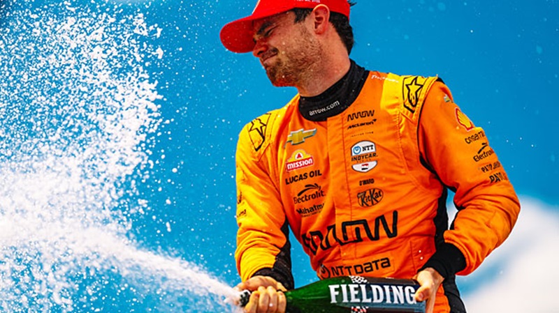 Pato O'Ward wins the 2025 Ontario Honda Dealers Indy Toronto