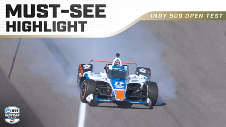 thumbnail for Kyle Larson Crashes during Indy 500 Open Test
