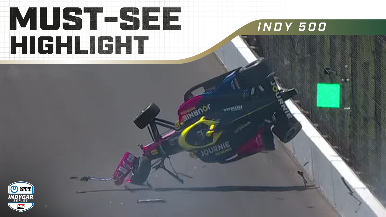thumbnail for Kyffin Simpson Goes Airborne after Heavy Crash in Indy 500 Practice