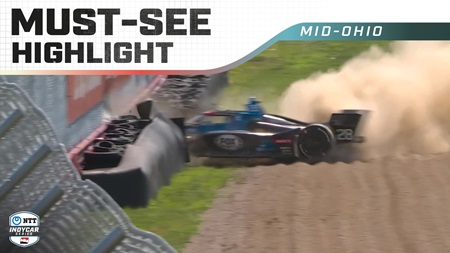 thumbnail for Marcus Ericsson Slams Nose-First Into Tire Barrier