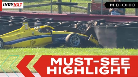 thumbnail for Juan Manuel Correa Noses Into Tire Barrier in Practice