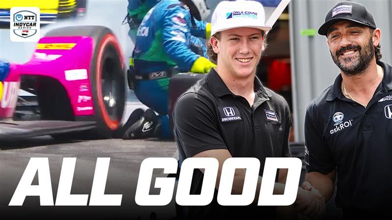 thumbnail for Kyffin Simpson Checks in After Pit Lane Mishap