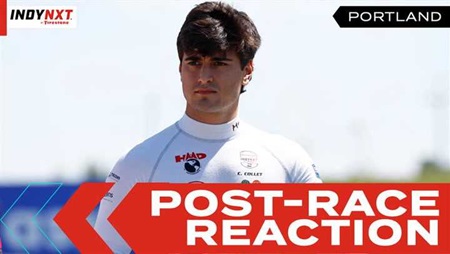 thumbnail for Drivers React From the Podium at Portland