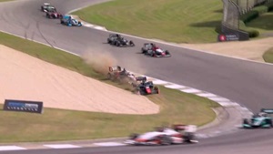  Myles Rowe, Max Garcia Tangle in Race 2 Crash at Barber