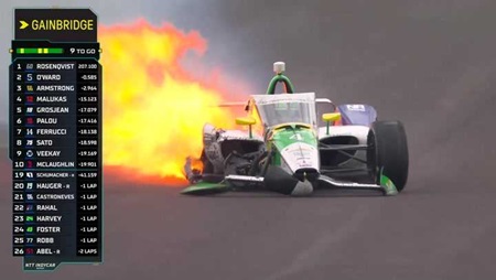 thumbnail for  Fiery Indy 500 Incident Ends Caio Collet's Race